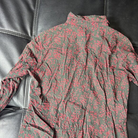 Wrangler Women's Western Shirt Black Red Floral Pearl Snap Front Pocket Medium - Picture 7 of 14